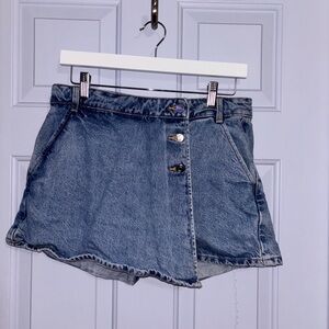 Zara Light Blue Denim Skort